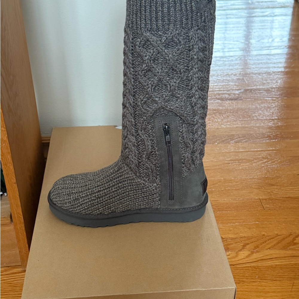 Ugg Knit Tall Boots with Side Zipper -BNIB